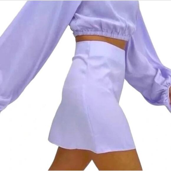 NWT WE WORE WHAT LILAC SKIRT sz S - Picture 1 of 3